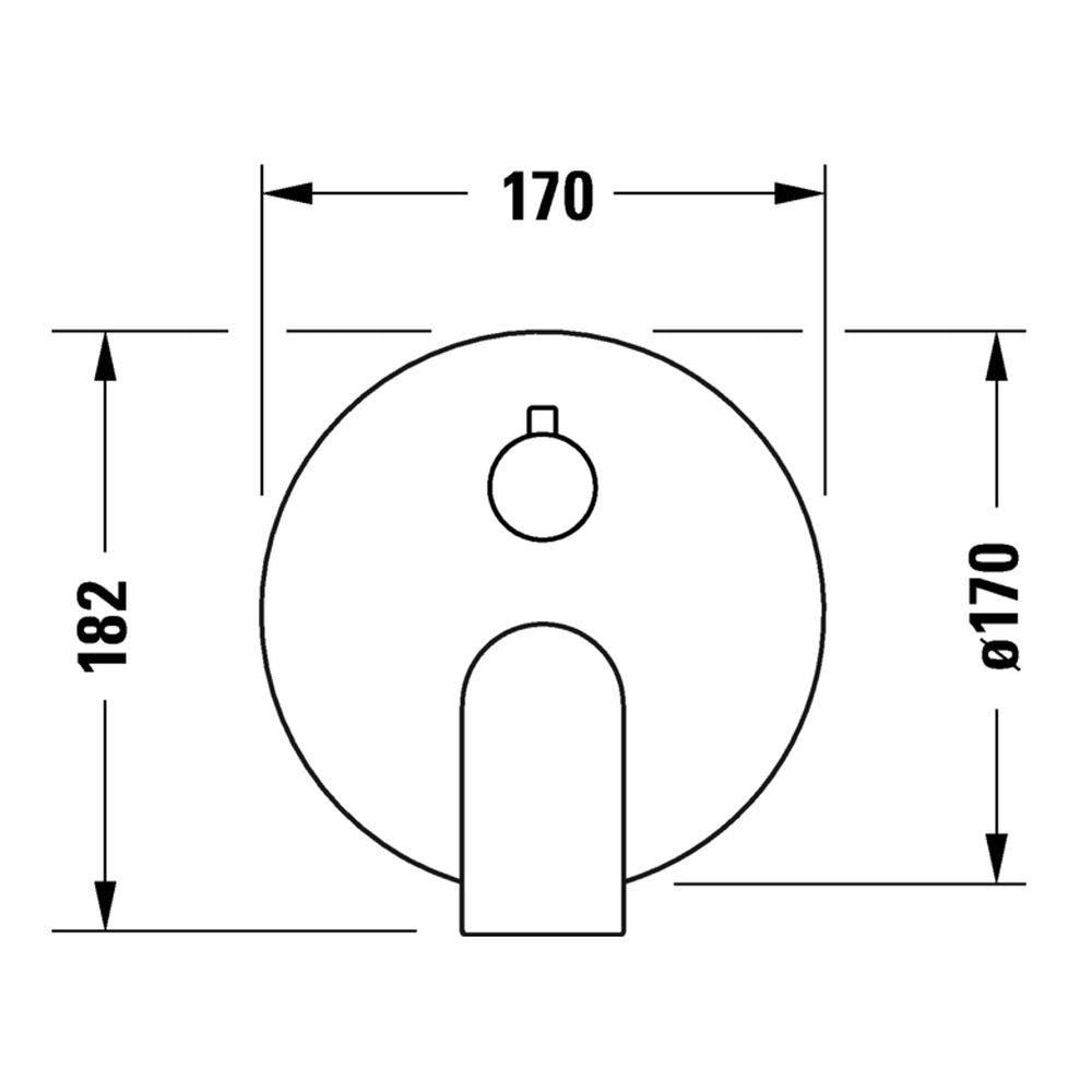 Monomando para Regadera con Desviador Tulum Duravit TU4210012046