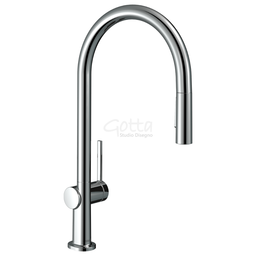 Talis M54 Mezclador monomando para cocina 210 con rociador extraíble 2jet Hansgrohe 72800000 Essentials