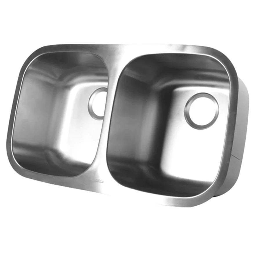 Tarja doble de submontar acero inoxidable 82x46x22.9 cm