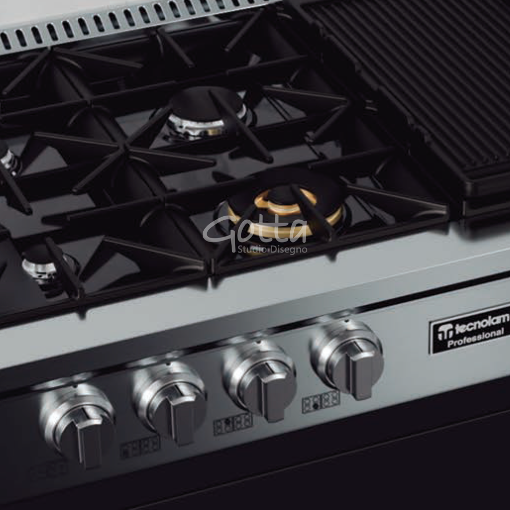 Tecnolam - Profesional Parrilla de Cassete a Gas 48" 121.92x69.44 cm. TECNOLAM GTR488