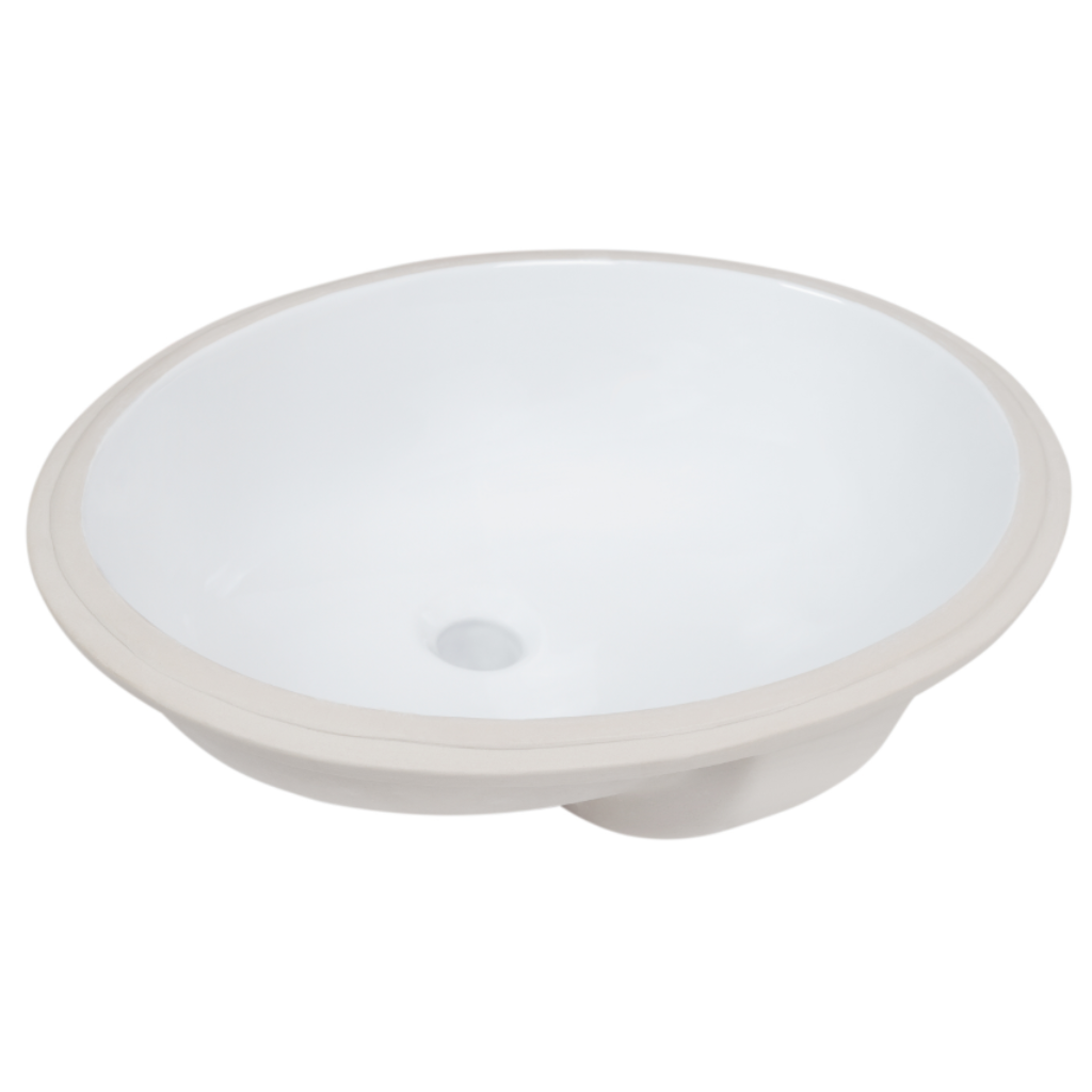 Lavabo cerámico blanco Centurion Jr. de bajocubierta 48.3X41.8cm Urrea 52103021