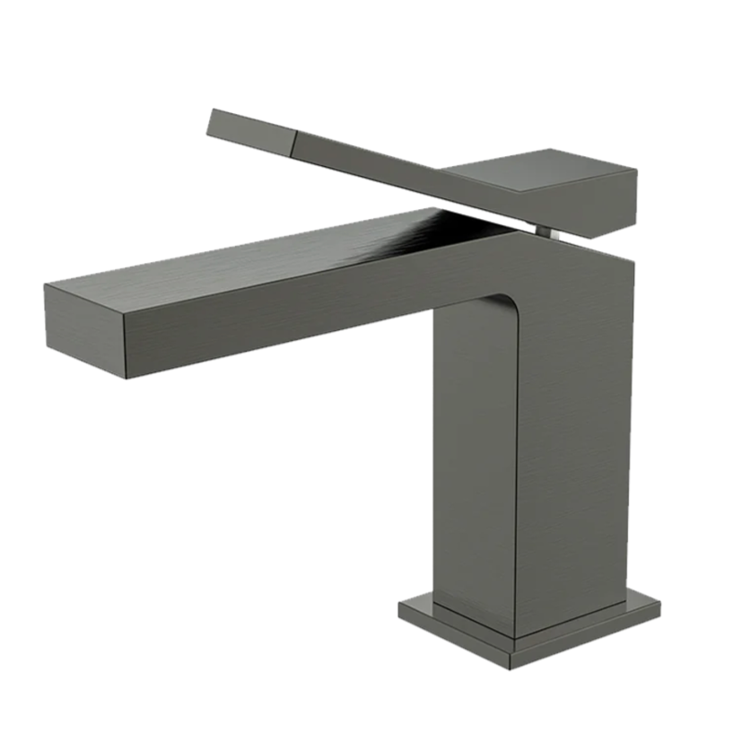 Monomando Corto para Lavabo acabado Gun Metal Cartucho cerámico europeo