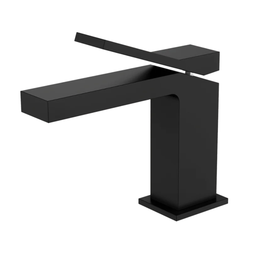 Monomando Corto para Lavabo Edge Latón acabado Negro Mate