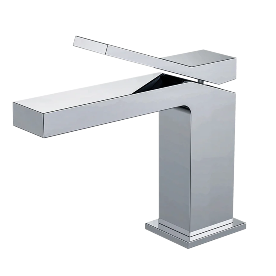 Monomando Corto para Lavabo Edge Latón acabado Cromo