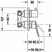 Monomando de Ducha con Desviador No. 1 Duravit N15210008010