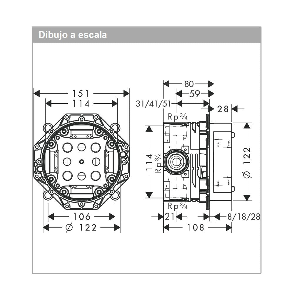 iBox Universal Set Básico Hansgrohe 01800180 Essentials