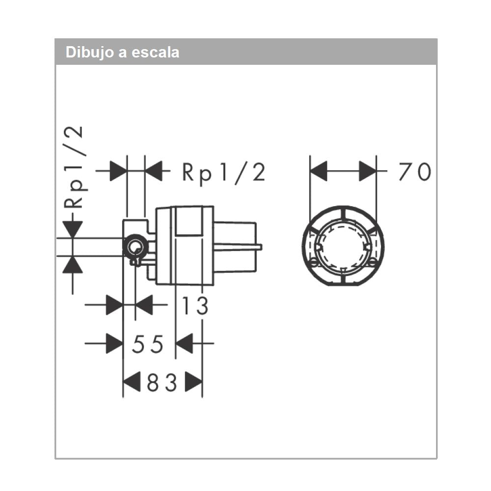Set básico Empotre para Monomando de Ducha Hansgrohe 13620180 Essentials ¡DISPONIBLE PARA ENTREGA INMEDIATA!