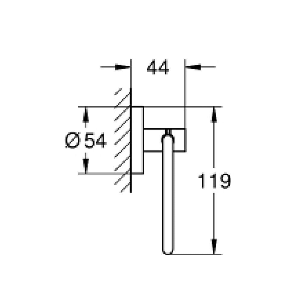 Portarrollo Cromo Grohe 40689001