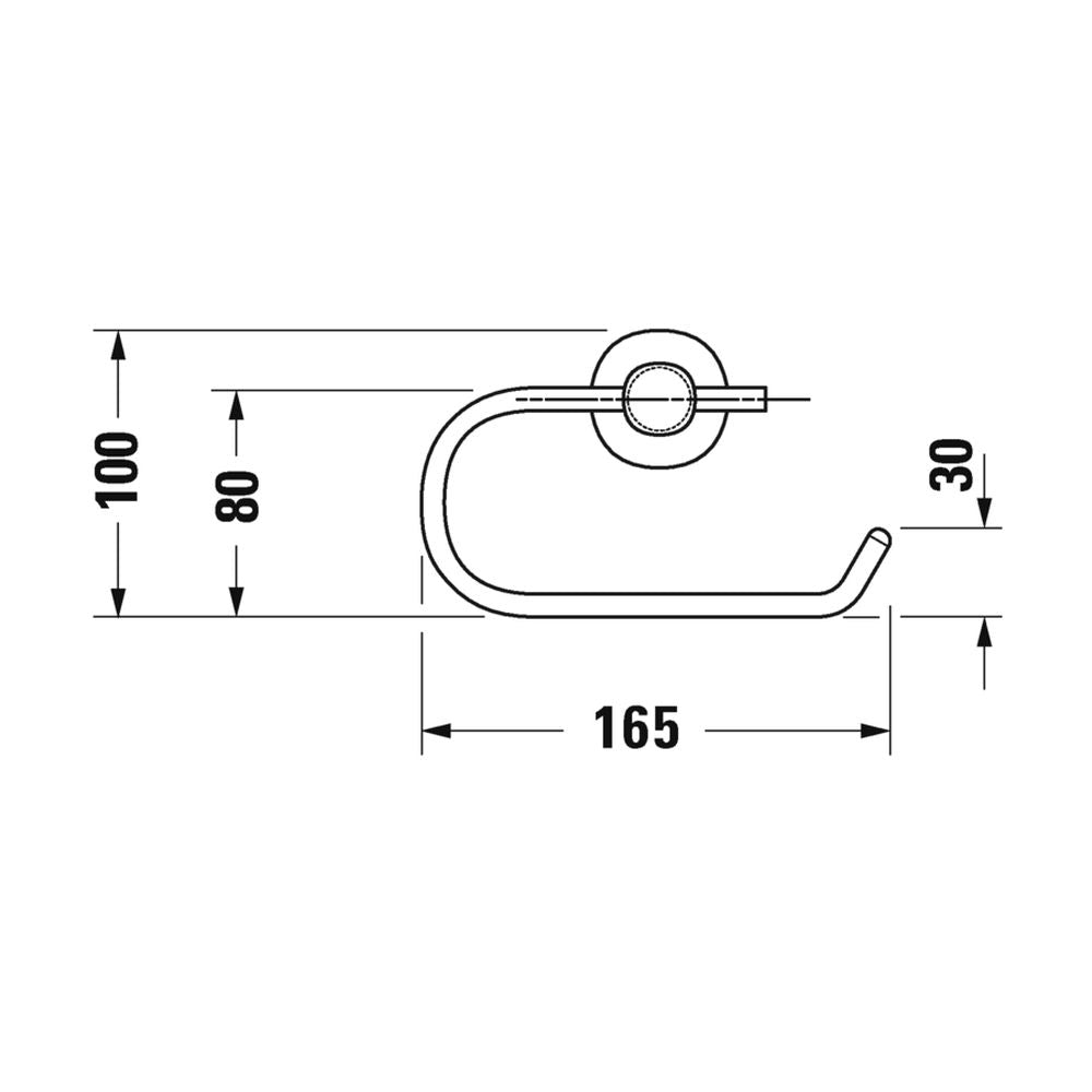 Portapapel D-Code acabado Cromo Duravit 0099261000