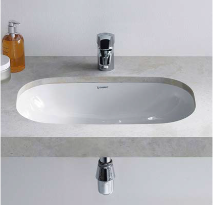 Lavabo D-Code Bajo Cubierta con Rebosadero 49.5x29x17.5 cm Duravit 0338490000