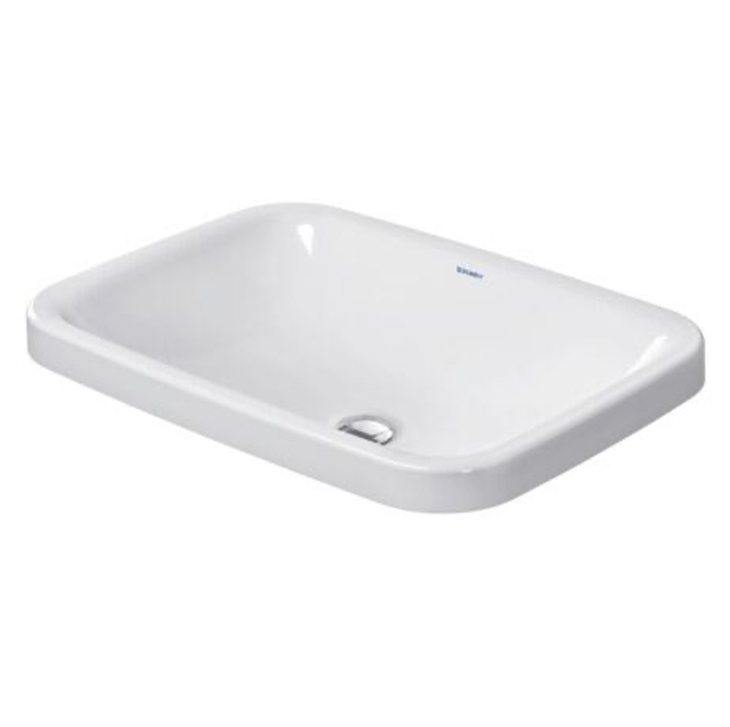 Lavabo DuraStyle Semi Empotrado sin Rebosadero 60x43x4.5/10 cm Duravit 0372600000