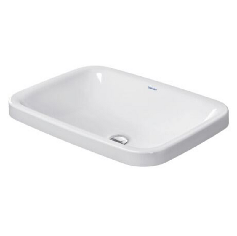 Lavabo DuraStyle Semi Empotrado sin Rebosadero Duravit 60x43x4.5/10 cm 0372600000