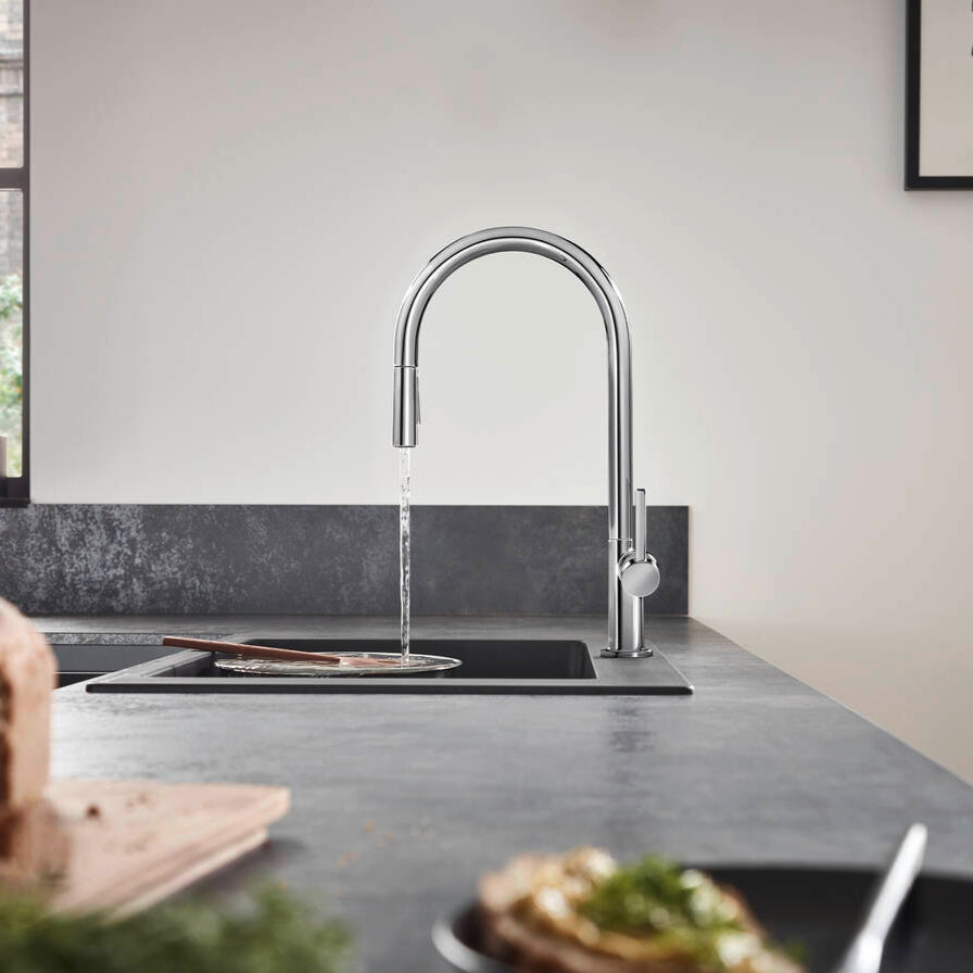 Talis M54 Mezclador monomando para cocina 210 con rociador extraíble 2jet Hansgrohe 72800000 Essentials