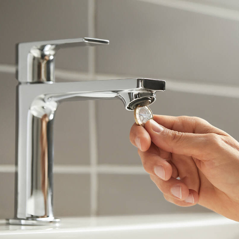 Rebris E 110 Monomando de lavabo CoolStart sin vaciador Cromo Hansgrohe 72560000 Essentials