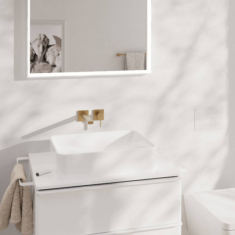 Tecturis E Mezclador monomando de lavabo empotrado con caño 22.5 cm Bronce Cepillado Hansgrohe 73051140 Essentials