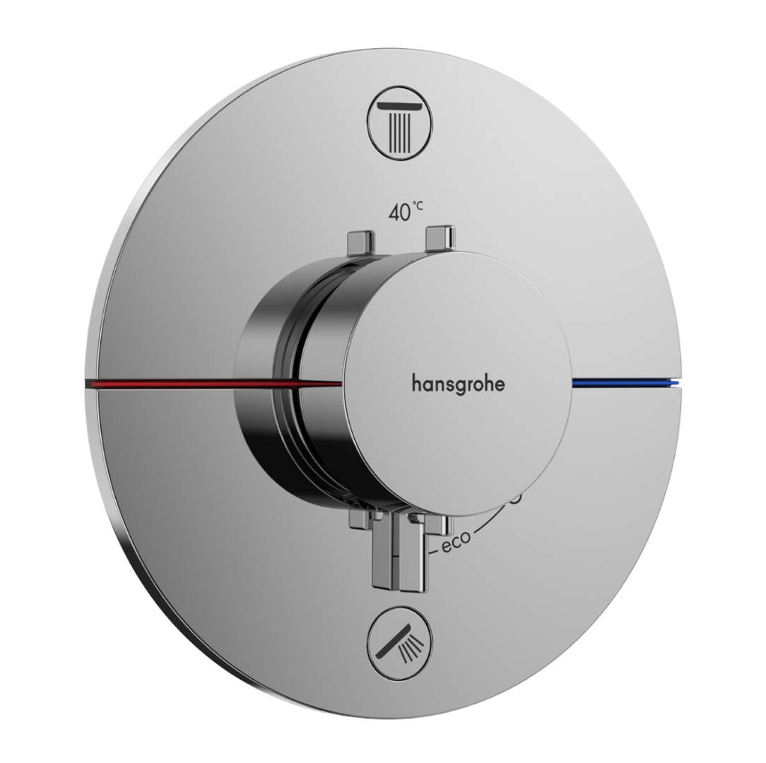 ShowerSelect Comfort S Termostato empotrado para 2 funciones - 5 acabados especiales