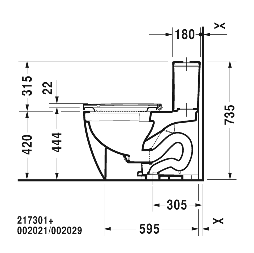 WC One Piece Me by Starck Duravit de Porcelana Dual Flush Rimless Asiento Soft Close y Sifón completamente Vitrificado Duravit MBS 2173010817