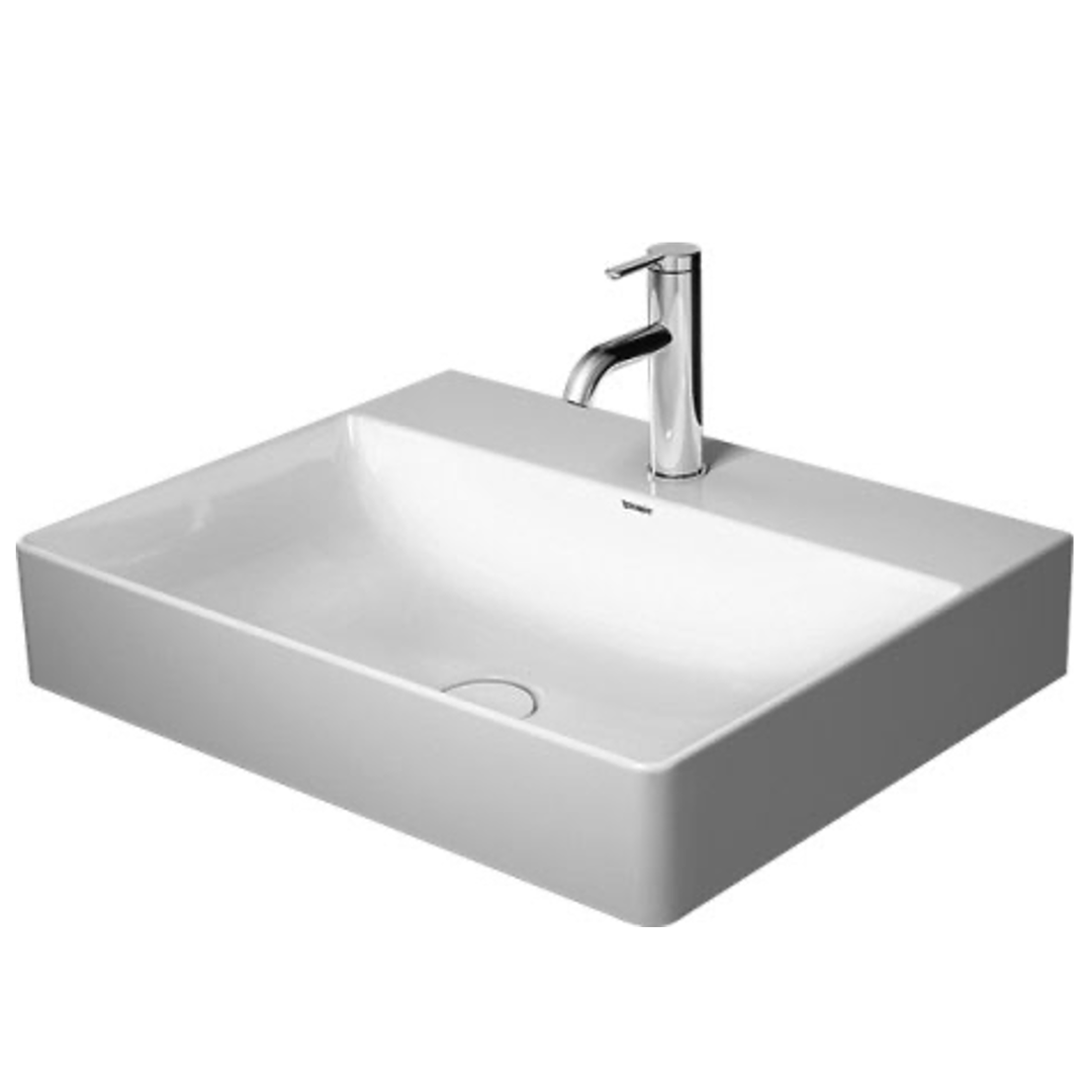 Lavabo DuraSquare Sobre Cubierta sin Rebosadero 60x47x10.5 cm Duravit 2353600071