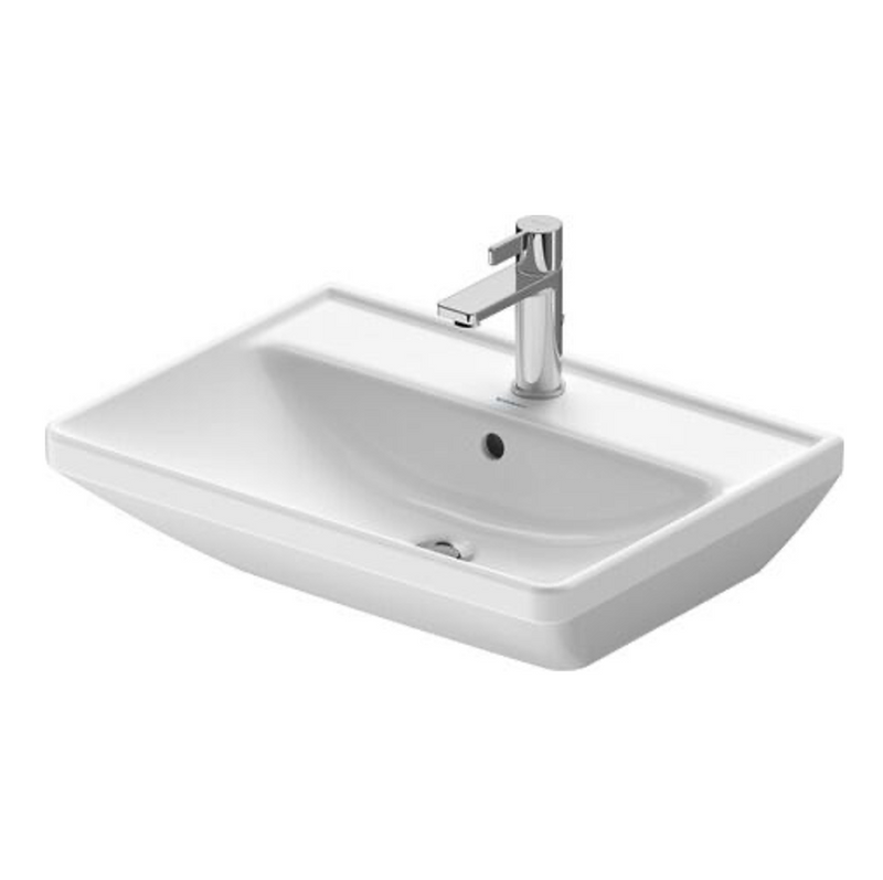 Lavabo D-Neo Porcelana con Rebosadero parte inferior Vitrificada para Montaje Mural. Medidas 60x44x16.5 cm Duravit 2366600000