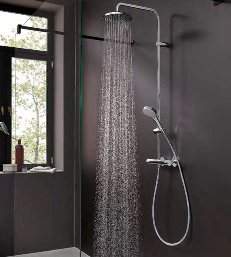 Vernis Blend Showerpipe 200 1jet EcoSmart con termostato Cromo Hansgrohe 26089000 Essentials