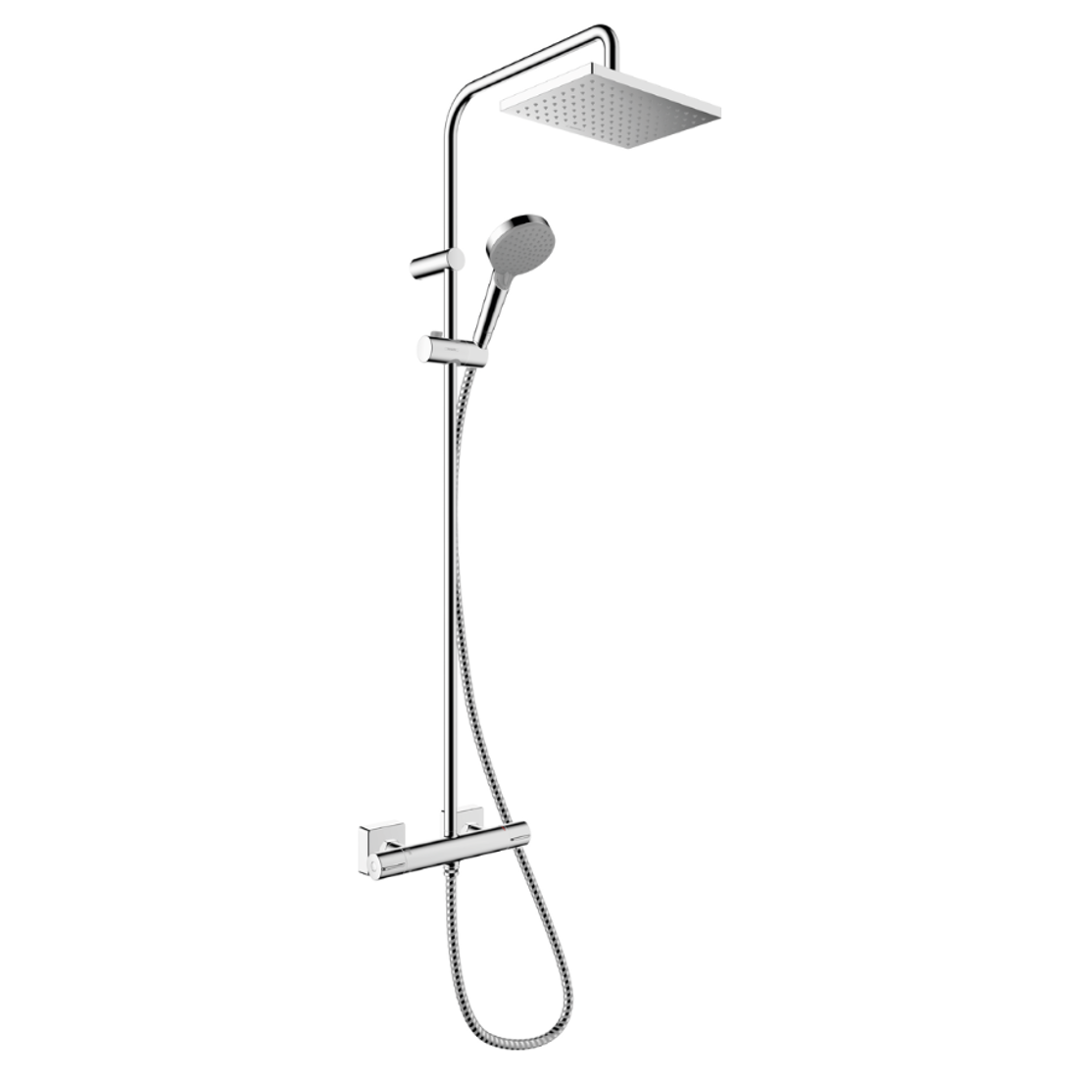 Vernis Shape Showerpipe 230 1jet EcoSmart con Termostato Cromo Hansgrohe 26097000 Essentials