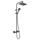 Vernis Shape Showerpipe 230 1jet EcoSmart con Termostato Negro Mate Hansgrohe 26097670 Essentials