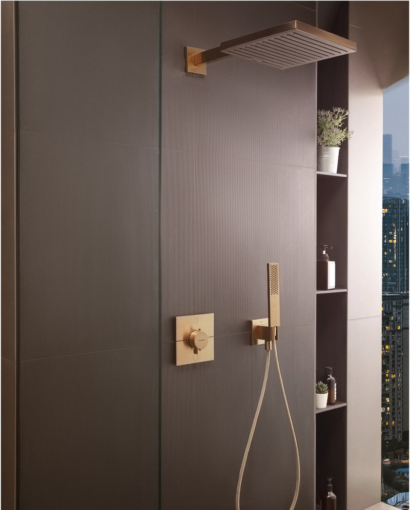 Raindance E 300 1jet ducha con brazo a techo Ecosmart 9 l/min 30x30 cm Bronce Cepillado Hansgrohe 26250140 Essentials