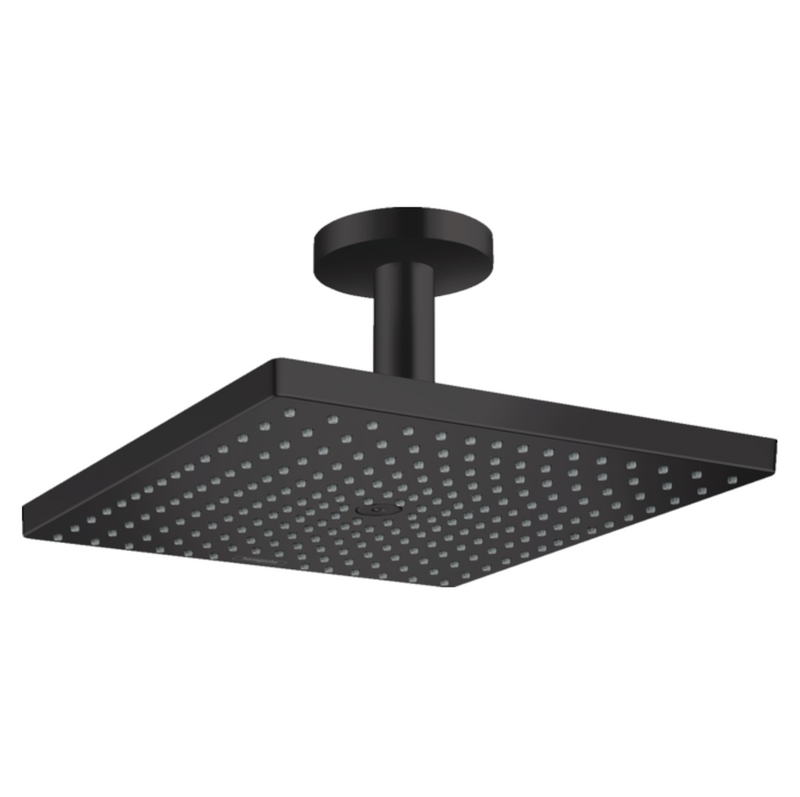 Raindance E 300 1jet ducha con brazo a techo Ecosmart 9 l/min 30x30 cm Negro Mate Hansgrohe 26250670 Essentials