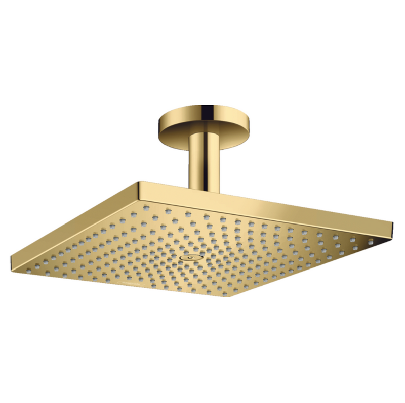 Raindance E 300 1jet ducha con brazo a techo Ecosmart 9 l/min 30x30 cm Oro Pulido Hansgrohe 26250990