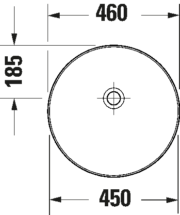 Lavabo Vitrium Sobre Cubierta sin Rebosadero diámetro 46 cm /12 cm Duravit 2661463279