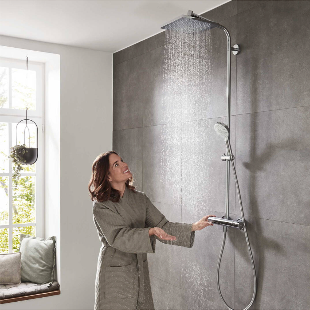 Crometta E Showerpipe 240 1jet con termostato Hansgrohe 27271000 Essentials