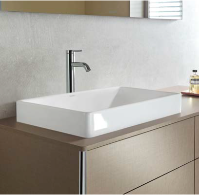 Lavabo DuraSquare Sobre Cubierta sin Rebosadero 60x34.5x14.5 cm Duravit 2355600000