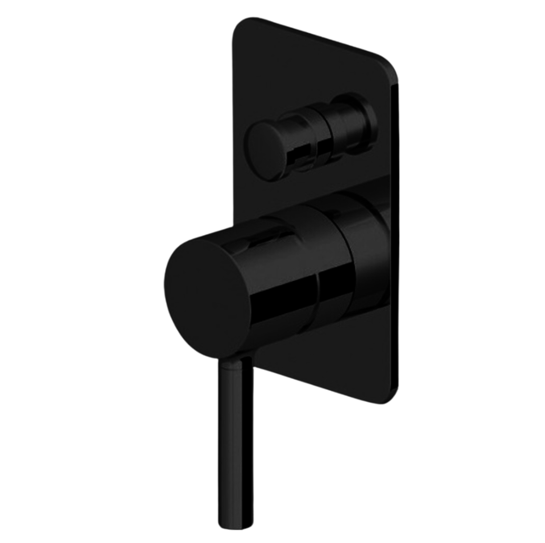 Monomando de empotrar con Desviador para Regadera PAN® acabado Negro Mate STANZA 31.3117.37