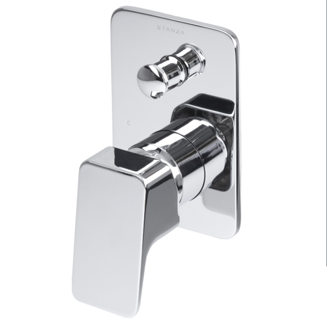 Monomando de empotrar con Desviador para Regadera FONTE® acabado Cromo STANZA 31.3152.21