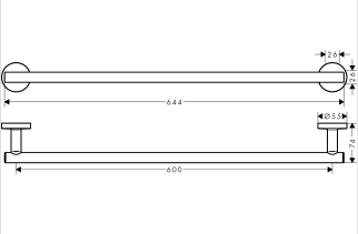Toallero de Barra Logis Universal Hansgrohe 41716000 Essentials