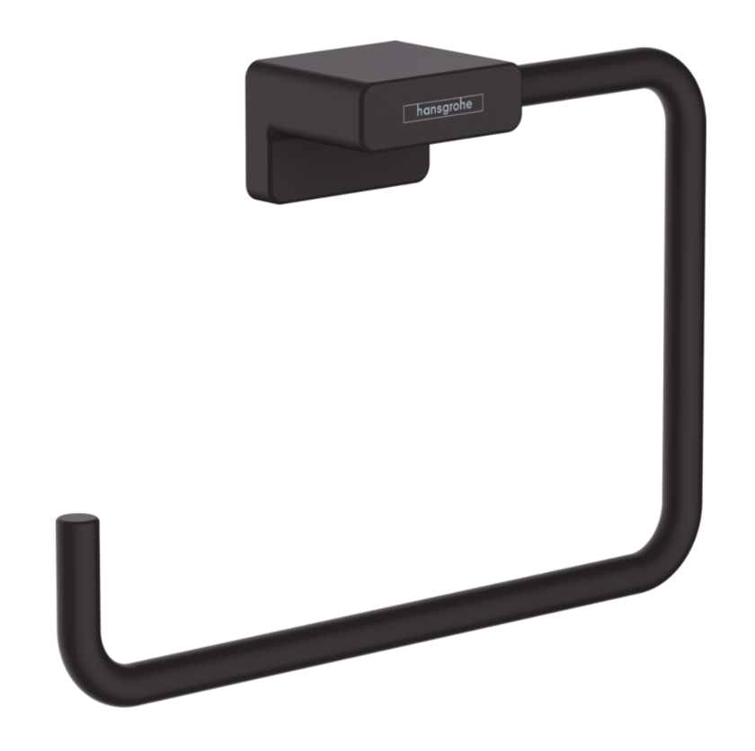 Addstoris Toallero de Argolla Negro Mate Hansgrohe 41754670 Essentials