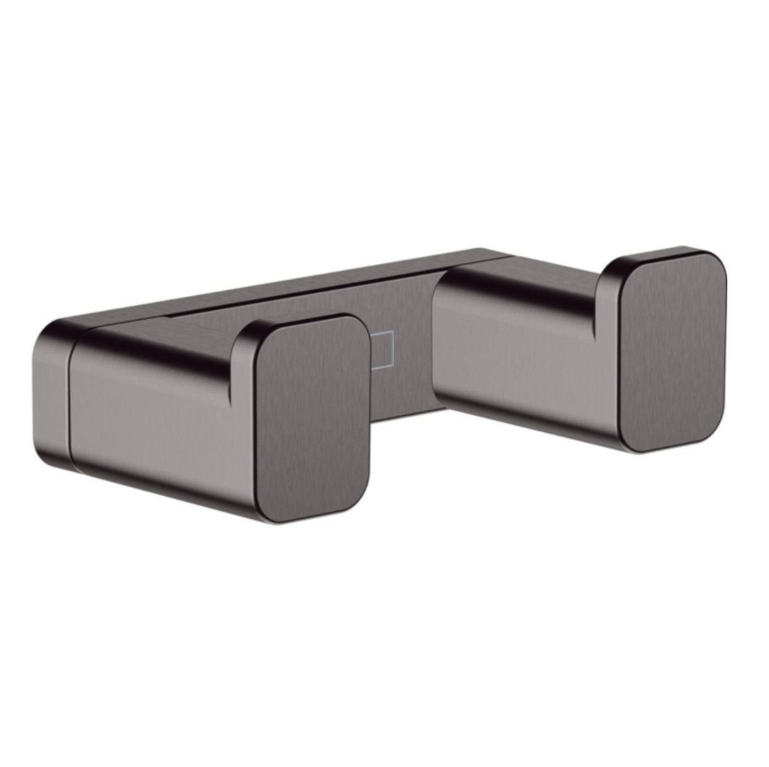Addstoris Percha Doble Latón Cromo Negro Cepillado Hansgrohe 41755340 Essentials
