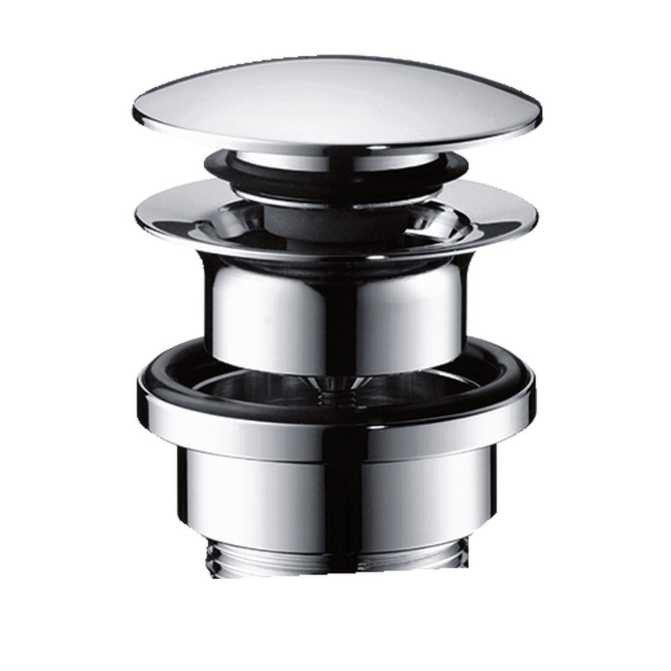 Contra Desagüe Push-Open para Lavabo sin Rebosadero Cromo Hansgrohe 50100000 Essentials
