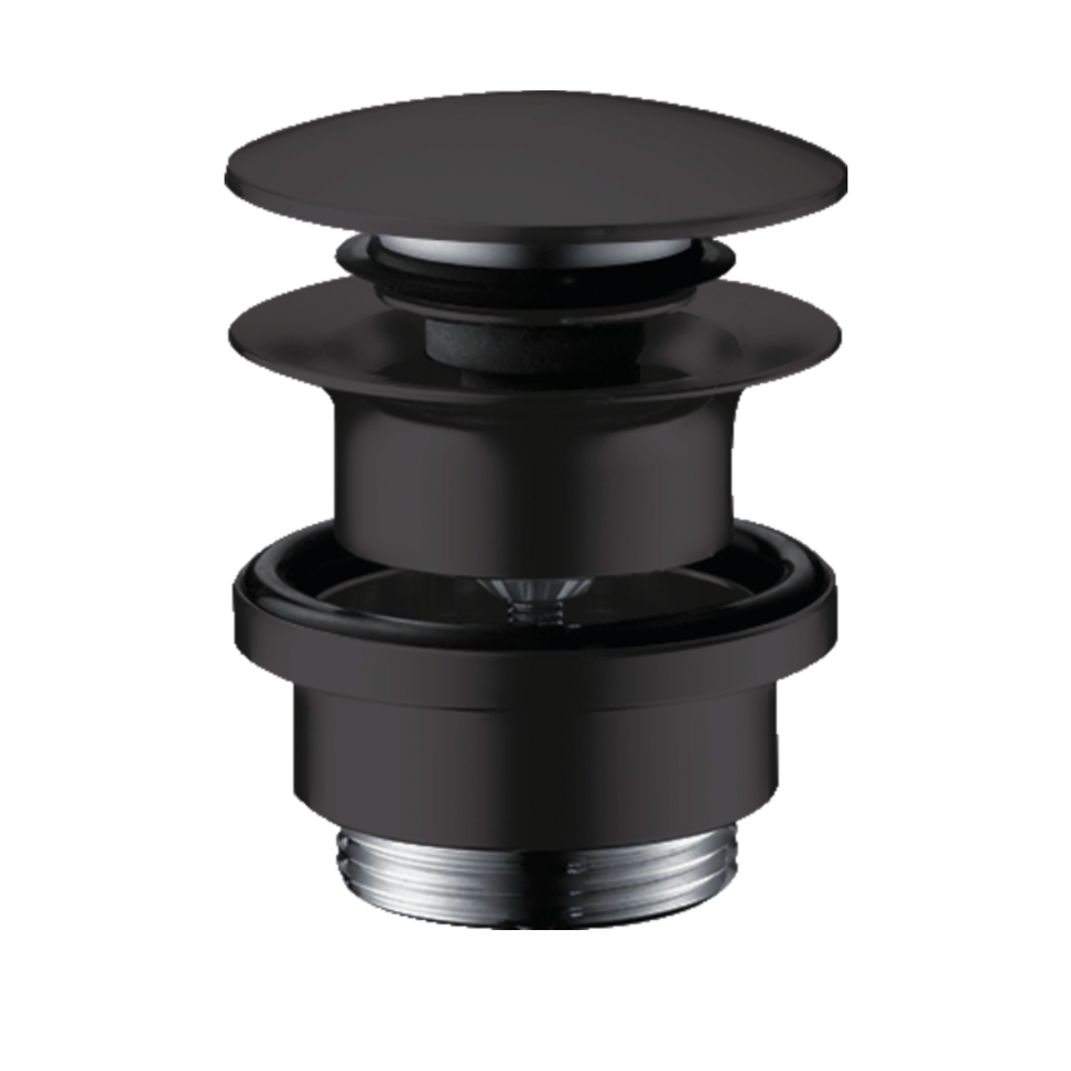 Contra Desagüe Push-Open para Lavabo sin Rebosadero Negro Mate Hansgrohe 50100670 Essentials