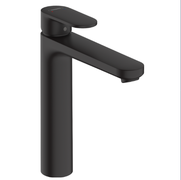Mezclador monomando 190 s/vaciador Vernis Blend Negro Mate Hansgrohe 71582670 Essentials