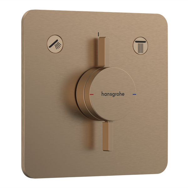 DuoTurn Q Mezclador empotrado para 2 funciones Bronce Cepillado Hansgrohe 75414140 Essentials