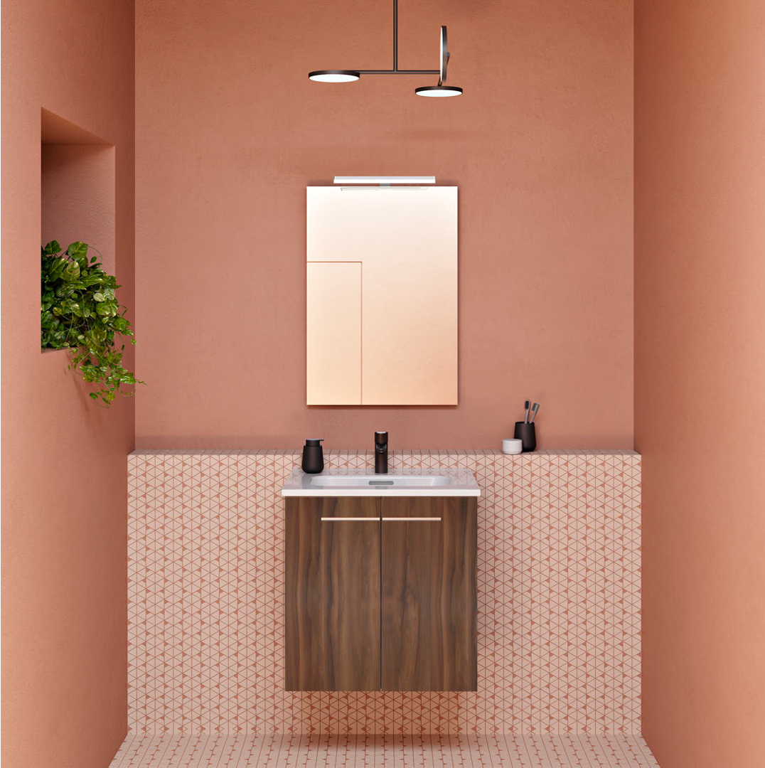 Urban Gabinete para Baño medida 50x35x50 cm Nogal Terracota
