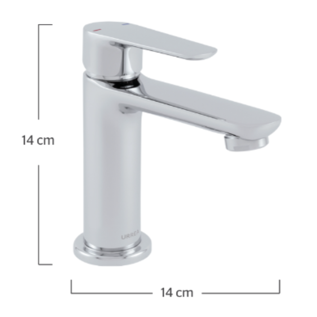 Monomando corto para lavabo CONTRACT IV acabado cromo URREA 9453