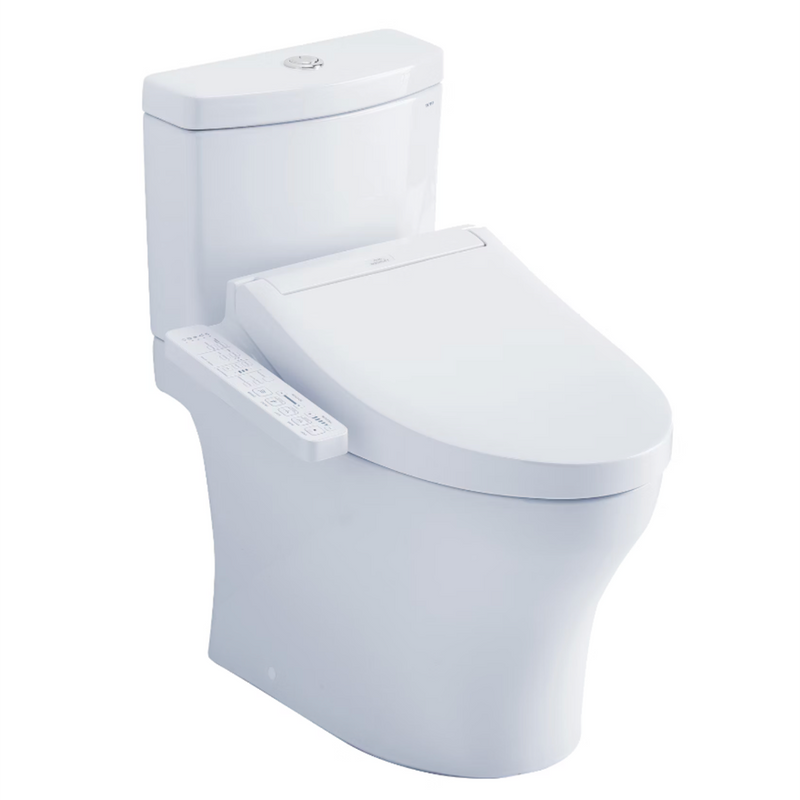 TOTO Aquia® IV - Washlet®+ C2- Inodoro de Dos Piezas  - 1.28 GPF y 0.9 GPF MW4463074CEMFGN