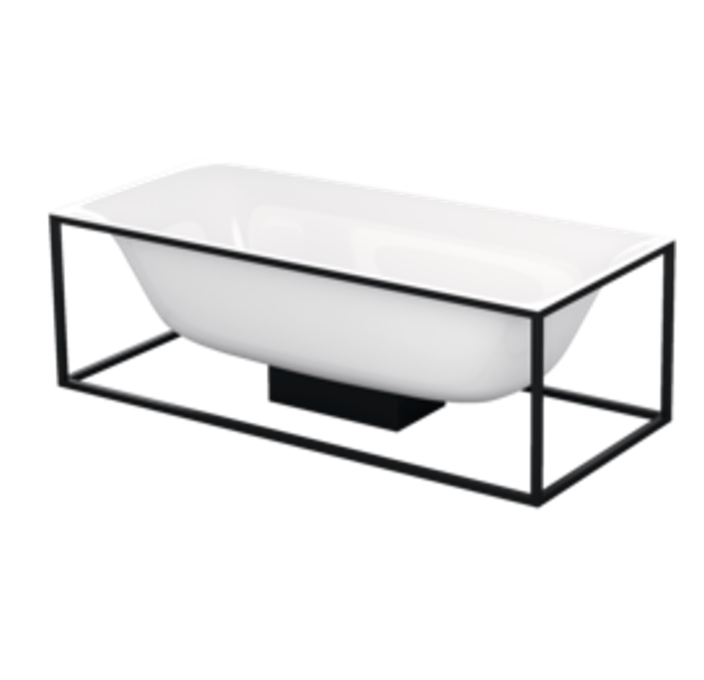 BetteLux Shape Bañera Freestanding en acero al titanio 180x80x45 cm color Blanco/Negro. BETTE 3452 000 Q002 815