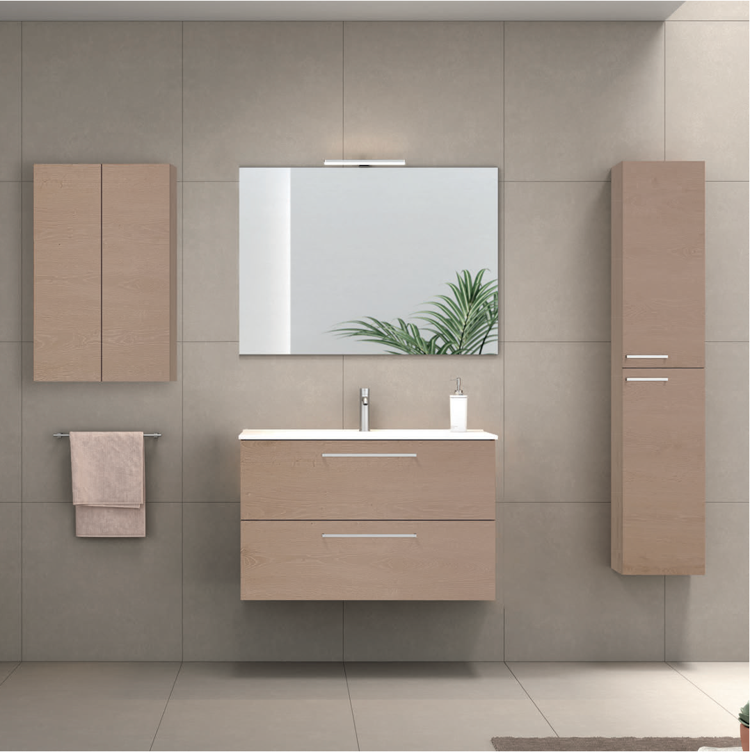 Easy Gabinete para Baño 60x46 cm con Lavabo y Espejo
