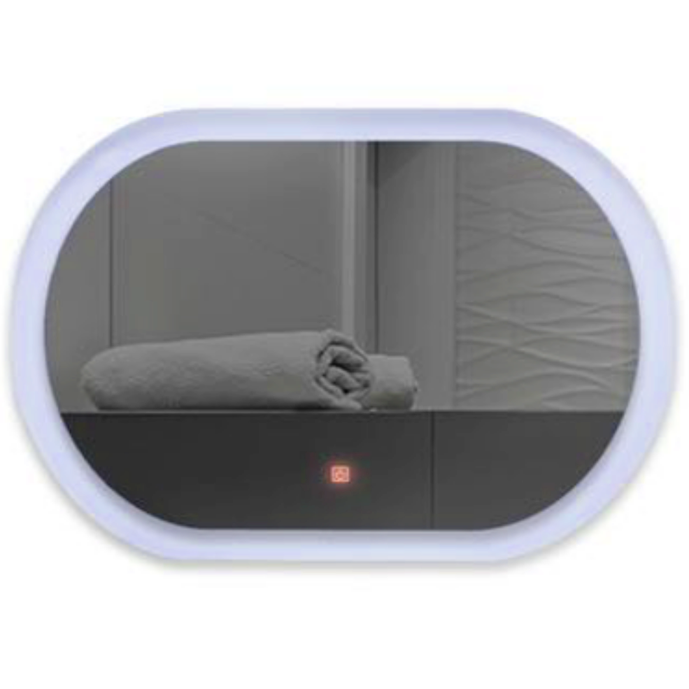 Ovale Espejo con Luz Led 80x60 cm Espejos para Baño