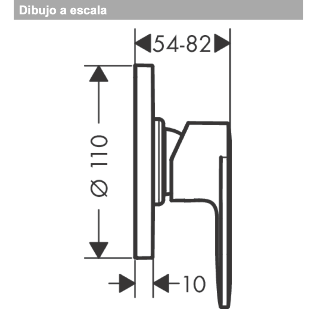 Hansgrohe Vernis Blend Mezclador monomando de ducha empotrado Cromo 71649000 ¡DISPONIBLE PARA ENTREGA INMEDIATA!