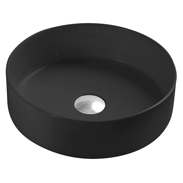 Lavabo de sobreponer diámetro 35 cm cerámica Negro Mate Italy ArtexaBath LAV350350120N