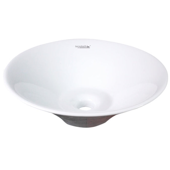 Lavabo Cerámico de Sobrecubierta sin Rebosadero Diámetro 42x15 cm